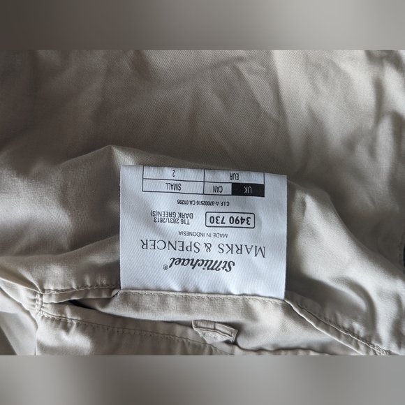 Vintage St Michael Marks and Spencer Cotton Jacket Size Small Teal - Picture 3 of 9